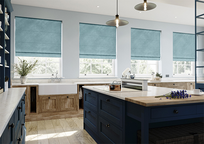 Odessa Velvet, Spa - Roman Blind - Image 6
